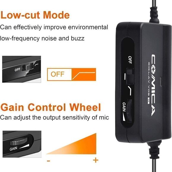 NWT Comica Audio SIG.LAV V05 MI Omnidirectional Lavalier Microphone with Gain an - Picture 8 of 13